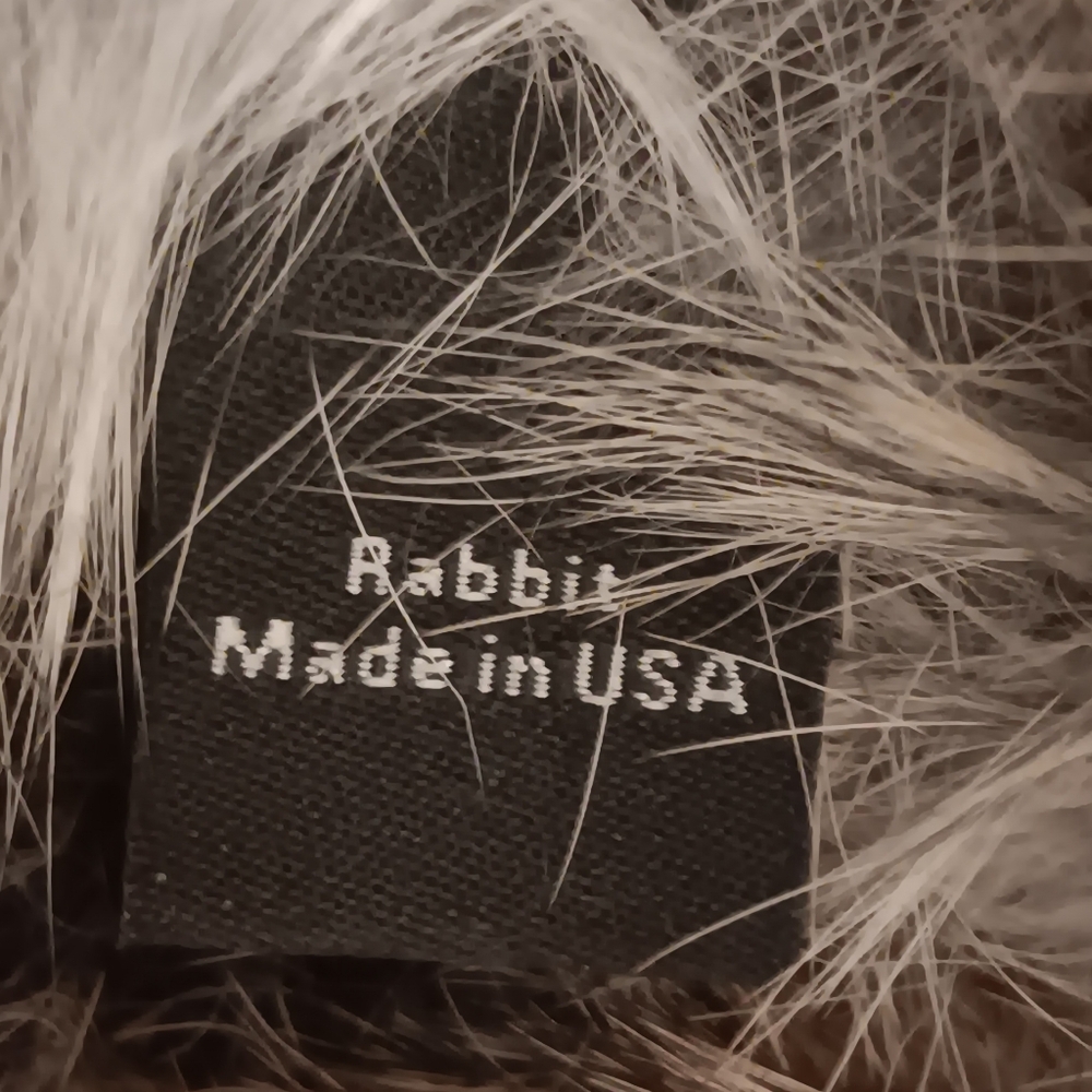 Elegant Rabbit Fur Earmuffs - Black and Gray - Picture 14 of 15